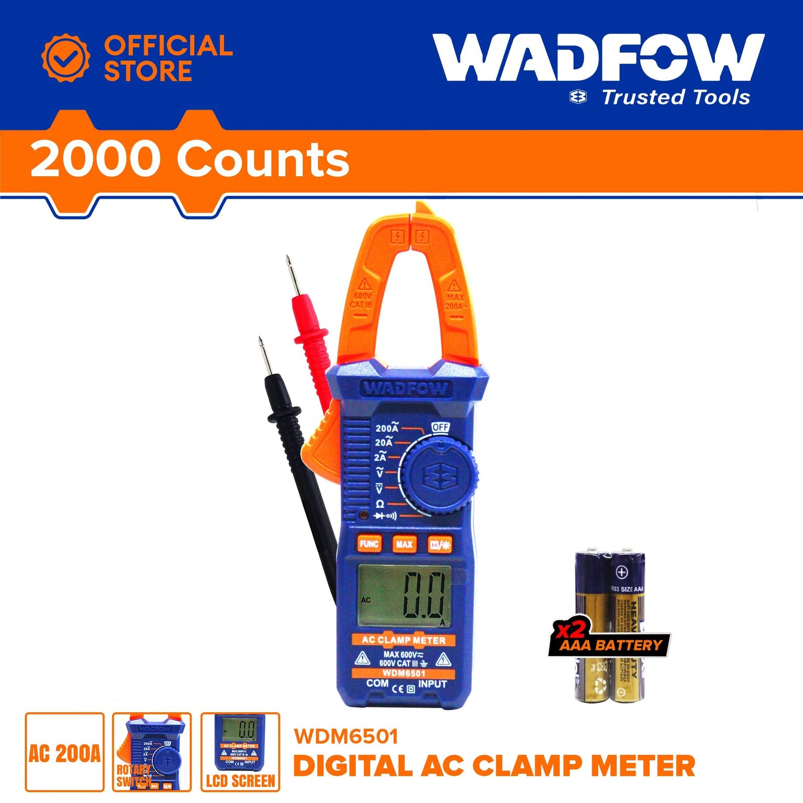 WADFOW Digital AC Clamp Meter WDM6501 1 9c19236a3efb62c0d971456bd9ea2d4c 9c19236a3efb62c0d971456bd9ea2d4c My Store