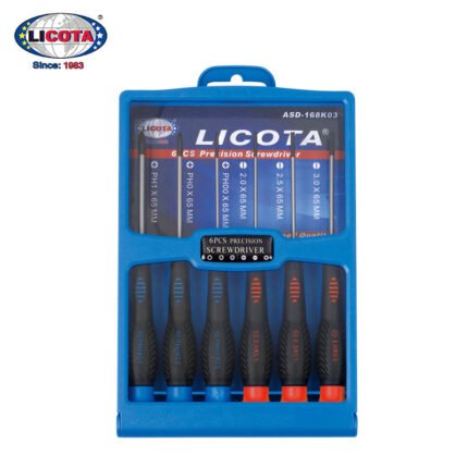 LICOTA MADE IN TAIWAN 6PCS PRECISION SCREWDRIVER SET PLASTIC BOX