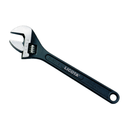 LICOTA MADE IN TAIWAN 12" ADJUSTABLE ANGLE WRENCH BLACK FINISH