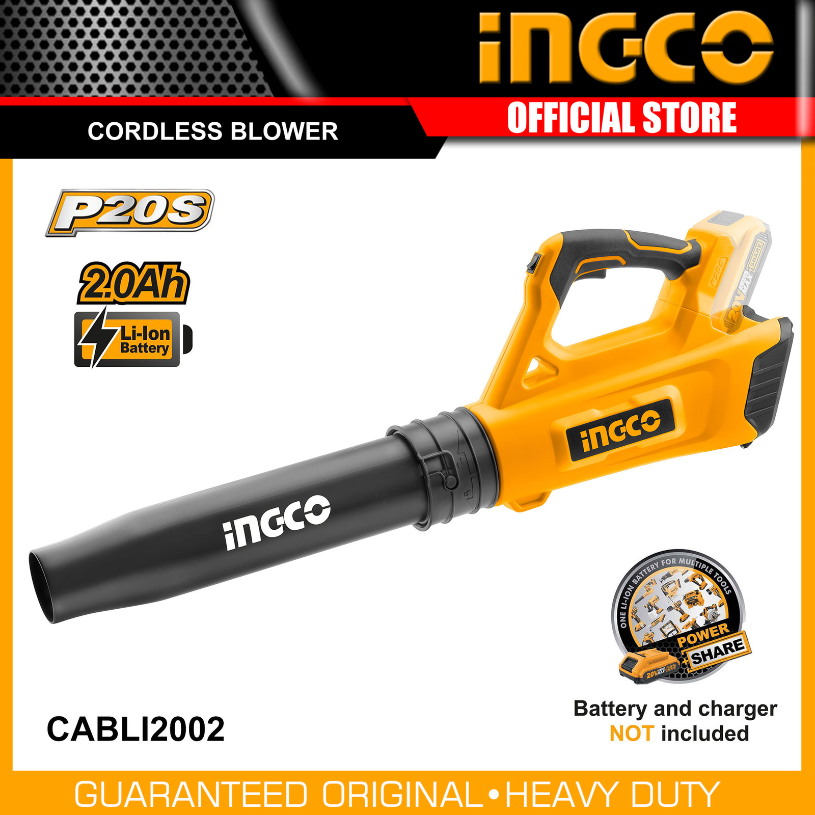INGCO 20v Cordless Leaf Blower (WITHOUT Battery & Charger) CABLI2002 1 CABLI2002 CABLI2002 My Store