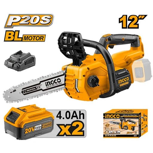 INGCO 20V Cordless Chain Saw 12" Brushless (With 2pcs Batteries & Charger) CSGLI201286 1 CSGLI201286 512x512 43929e8e 686d 4fa5 98bd 3b3103bfef60 CSGLI201286 512x512 43929e8e 686d 4fa5 98bd 3b3103bfef60 My Store