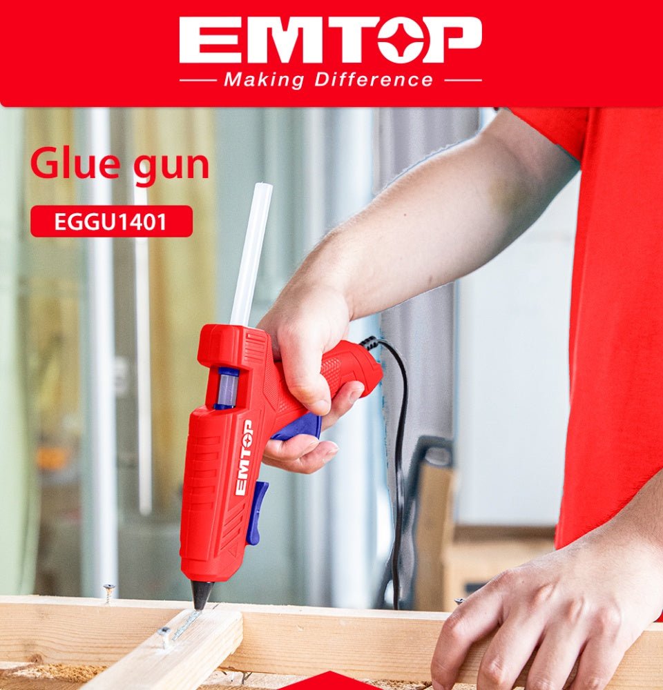 EMTOP 100w Glue gun (with 2pc glue sticks) EGGU1401 1 EGGU1401 EGGU1401 My Store