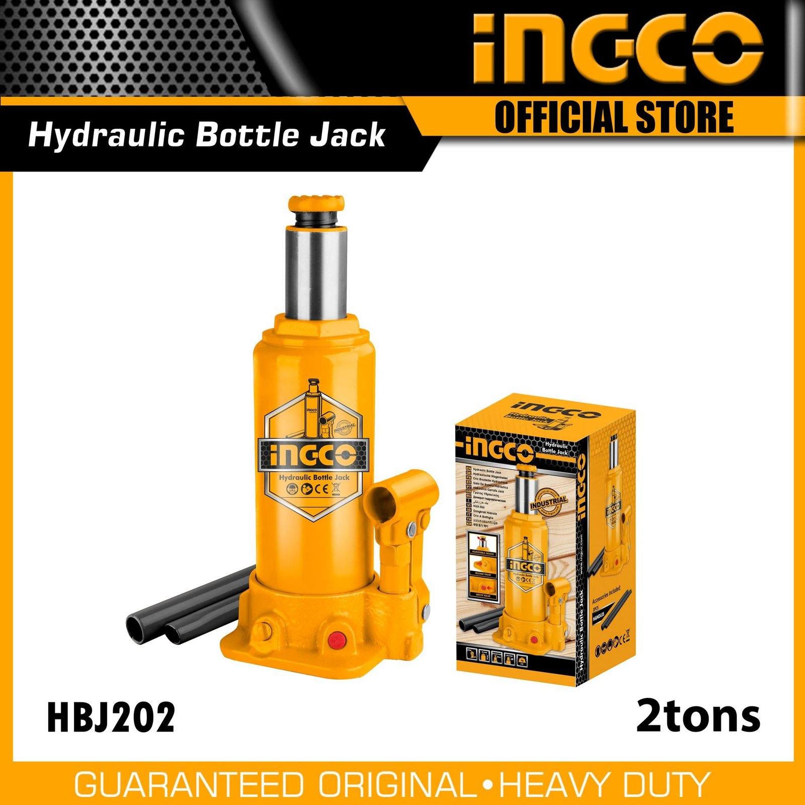 INGCO Bottle Jack 2ton HBJ202 1 HBJ202 HBJ202 My Store