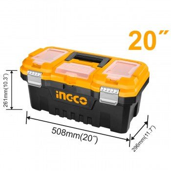 INGCO 20" Plastic Tool Box (Metal Buckle) PBX2002