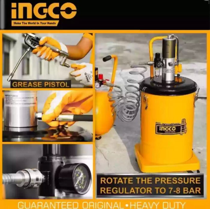 air grease lubricator grease gun 30l capacity ingco 30 original imagct6ryuhh74fh My Store