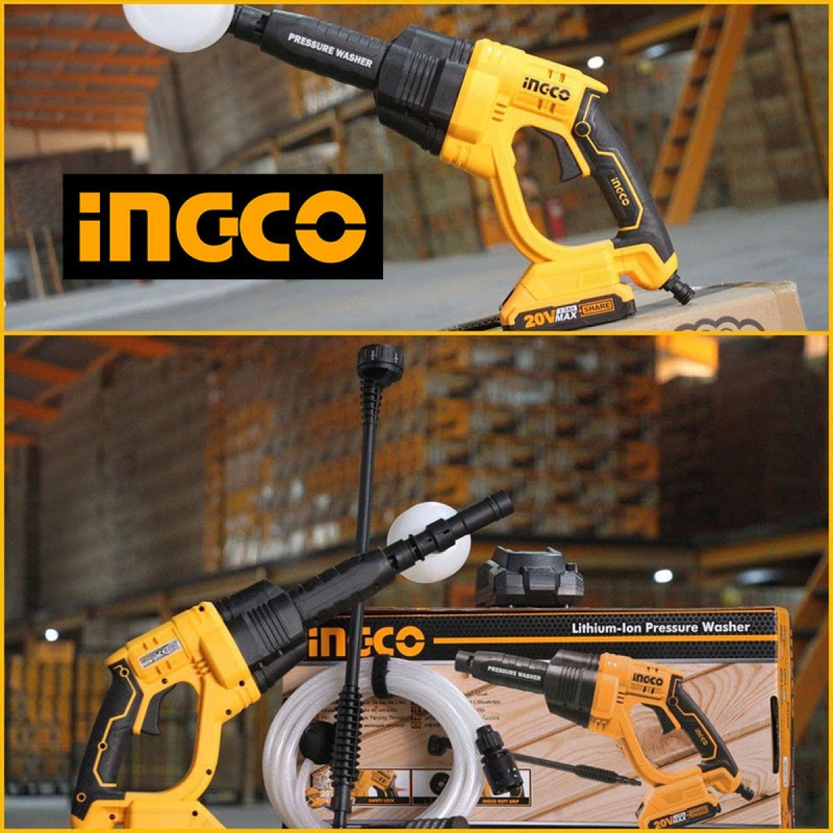 INGCO 20V Cordless Pressure Washer (WITHOUT Battery & Charger) CPWLI2008 1 cpwli20082 cpwli20082 My Store