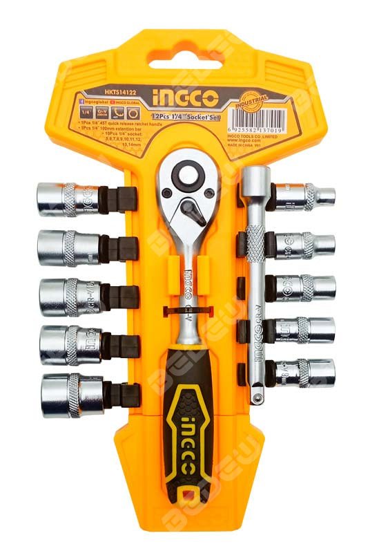 INGCO 12pcs Socket set 1/4" (5-24mm) HKTS14122 1 hkts14122 hkts14122 My Store