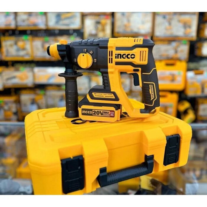 ingco ingco brushless lithium ion rotary hammer 20v 4 0ah crhli202081 drill 32466660294790 My Store
