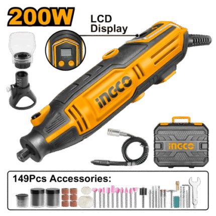INGCO 200w Mini Grinder/Drill with 149pcs accessories MG2008