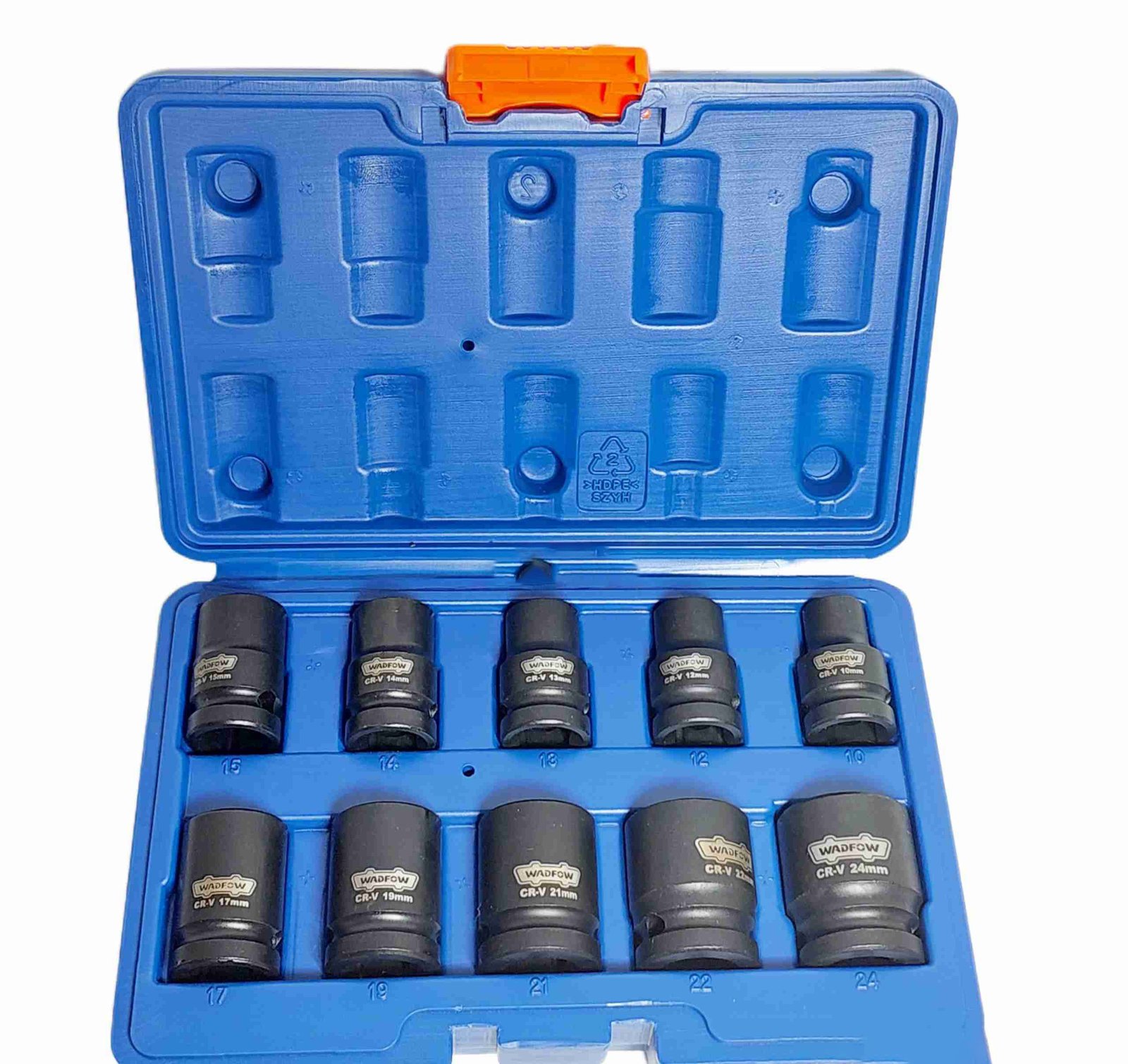 WADFOW 10pcs 1/2" Impact Socket set (10-24mm) WMS1D01 1 wadfow wms1d01 5 wadfow wms1d01 5 My Store